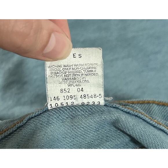 VTG Levi Strauss Womens Bright Blue Denim Jeans 512 Slim Fit Tapered USA 5 Short - Picture 6 of 7